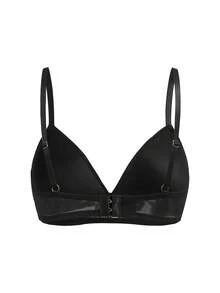 DesireSculpt Sujetador elegante de unicolor con aplicaciones de encaje - Negro - Ver 6