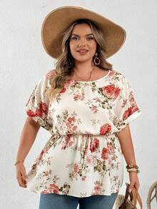 SHEIN CURVE+ Áo sơ mi nữ size lớn cổ tròn tay dơi màu trơn phong cách thường ngày, Proud Life, LGBTQ Lesbian Pride, Proud Women, quà tặng Pride cầu vồng, mẫu in Pride Month, trang phục mùa hè nữ, áo top mùa hè, đồ đi nghỉ dưỡng nữ, áo đi chơi, trang phục lễ hội nhạc đồng quê, áo top mùa hè dễ thương - Nhiều màu - Xem 4