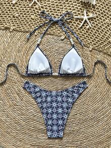 Soleia Women's Vacation Beach Floral Print Swimwear Set - Multicolor - View 2