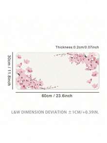 1 Pack Large Pink Peach Blossom Pattern Gaming Mouse Pad Keyboard Desk Mat Non Slip Rubber Base Stitched Edge Washable Computer Mat Office Home Laptop Pad Multiple Sizes Available - Pink Peach Blossoms - View 12