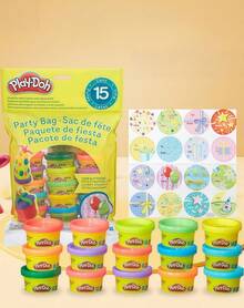 Hasbro 橡皮泥套装，派对礼品，15罐迷你装，多种颜色可选，适合儿童，可用作课堂奖励、奖品盒填充物、学校礼物和生日礼品袋，适合2岁及以上儿童。 - 彩色 - 查看 14