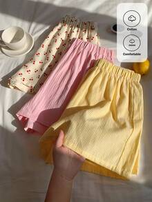 Quần short nữ cạp chun, thoáng khí, đa năng, thích hợp mặc mùa hè. - Nhiều màu - Xem 1