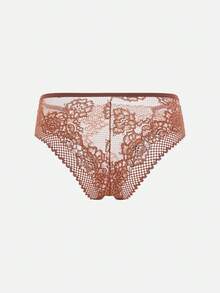 4 Stück/Pack Sexy Spitzen-Patchwork Bikini Höschen, Damen Unterwäsche mit niedriger Taille, nahtlos, ausgeschnitten und bequem - Verschiedenfarbig - Übersicht 5