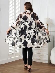 Reflora Áo sơ mi thường ngày in hoa cỡ lớn - Nhiều màu - Xem 2