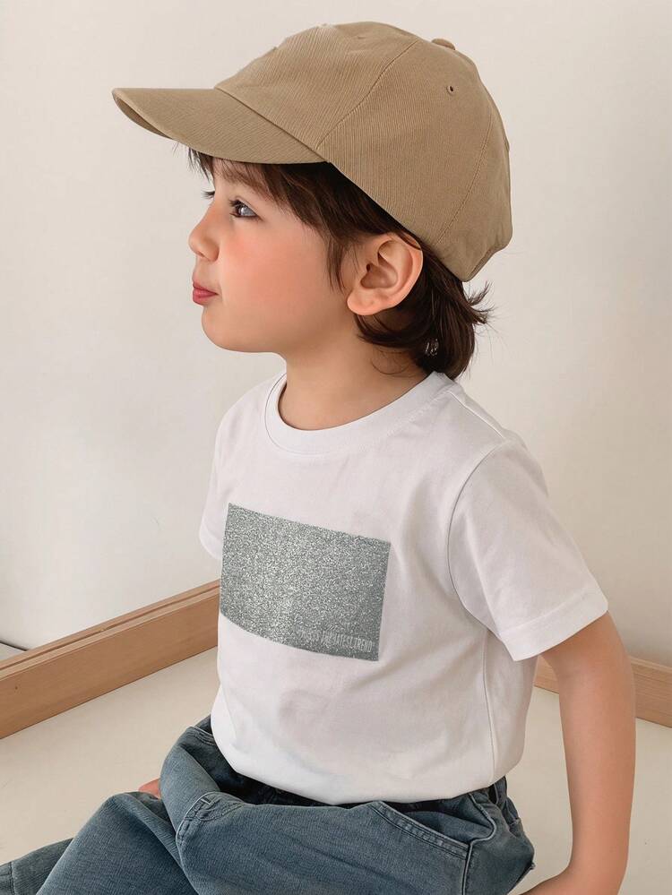 Toddler Boys' Loose Fit Crew Neck Short Sleeve T-Shirt