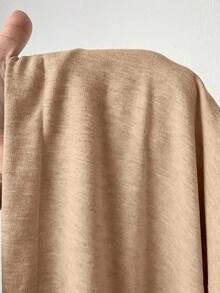 Maweii Plus Size Women's Solid Color Batwing Sleeve Drawstring Hooded Loose Sweatshirt - Khaki - View 6