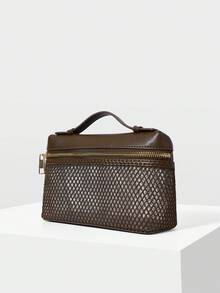 MOTF PREMIUM WOMEN'S STYLISH AND ELEGANT HANDBAGS, EXQUISITE BOX BAGS, SUITABLE FOR DAILY COMMUTING, DATING AND SHOPPING - Mesh brown - View 2