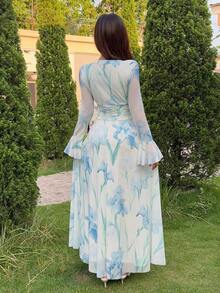 Feyla 女士优雅印花连衣裙 - 彩色 - 查看 9