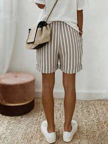 EMERY ROSE Quần short nữ đa năng, thích hợp cho kỳ nghỉ. - Màu Khaki - Xem 2