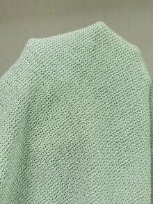 Elaquor Plus Size Women V-Neck Solid Color Casual Versatile Daily T-Shirt - Green - View 7
