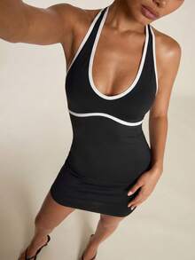 SHEIN BAE Women's Casual Racerback Sleeveless Dress - Black - View 2
