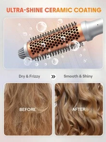 SHEGLAM HAIR It-Curl Thermal Brush,32mm Hair Curling Brush,Volumizing Hot Brush Hair Root Volume & Loose Curls,Ionic Straightening Brush,Newly Upgraded Composite Comb Teeth,Negative Ion Function,2-Level Temp,Hair Care Without Damaging Hair,Fast Heating Thermal Brush Suitable For Hair Salons,Families And Travel Graduation Birthday Holiday Summer Fall Autumn Y2K Fancy Fashion Women Makeup Cosmetic Party Beach Travel Camping Outdoors School Campus Trip Festivals Decor Gift Present Rose Girl Cosplay Best Color Charm Vibe Pink Curler Hair Care Hair Waffler Perfume Birthday Gift Pink Makeup Beach School Festivals Hair Care Y2K Travel Essential Cruise Vacation Summer Universal Voltage Hair Accerssories Women's Accessories Hair Brush - US A Type Plug(110-127V) - View 9