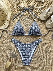 Soleia Women's Vacation Beach Floral Print Swimwear Set - Multicolor - View 1