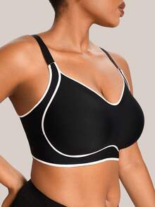 Barelissa Plus Size Women Wireless Minimalist Bra - Black - View 1