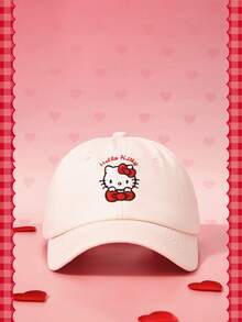 HELLO KITTY AND FRIENDS | SHEIN 1頂棒球帽，適用於棒球、籃球及其他運動，秋季百搭，運動風，1990年代復古風，鮮豔色彩，平簷帽，可調節休閒老爹帽，中性運動遮陽帽，防曬休閒帽，適合旅行、派對、海灘及其他場合 - 粉 - 查看 1