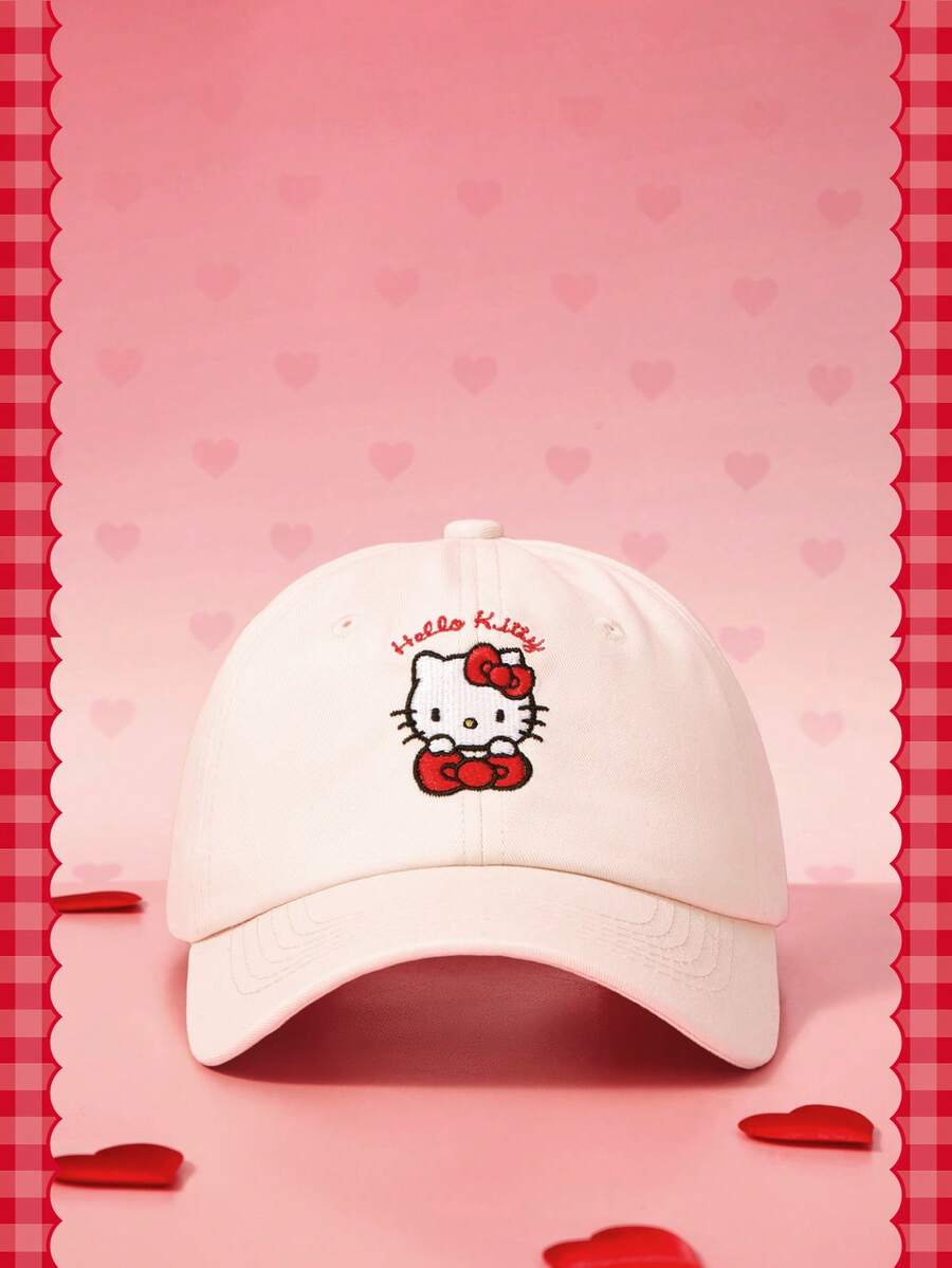 HELLO KITTY AND FRIENDS | SHEIN 1頂棒球帽,適用於棒球、籃球及其他運動,秋季百搭,運動風,1990年代復古風,鮮豔色彩,平簷帽,可調節休閒老爹帽,中性運動遮陽帽,防曬休閒帽,適合旅行、派對、海灘及其他場合 - 粉 - 查看 1