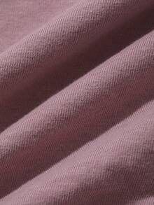 DAZY Sternenmuster Kontrast-Farbiger Saum Locker Sitzendes T-Shirt Kleid, Langes Casual Kleid für Damen, Sommer - Violett - Übersicht 6