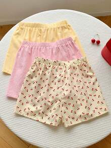 Quần short nữ cạp chun, thoáng khí, đa năng, thích hợp mặc mùa hè. - Nhiều màu - Xem 2