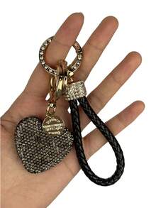 Valentine's Day Gift Heart-Shaped Keychain, Wristlet Sparkling Keychain, Women's Keychain, Car Key, Wallet Charm, Handbag, Backpack Accessory, Engagement, Wedding, Birthday Party Gift - multicolor - View 8