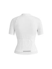 SHEIN Cheerettes 女款素色插肩袖短袖騎行上衣 - 白色 - 查看 5
