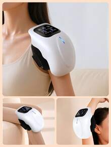 Teckwe Smart Knee Massager With Heat & Vibration, Infrared Heating Electric Knee Pain Relief Massager, Adjustable Wrap Rechargeable Knee Therapy Device For Joint Arthritis Stiffness - White - View 2