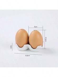 Joivida 1Pc/2Pcs New Egg-Shaped Ceramic Seasoning Pepper Powder Jar Seasoning Bottle For Home Kitchen, A Creative Set Of Sprinkling Jars - Multicolor - View 3