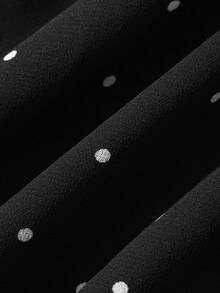 FRIFUL 女士春夏碎花喇叭腰修身连衣裙，百搭显瘦 - 黑色 - 查看 7