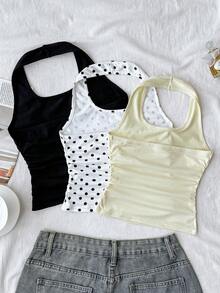 Camisetas sin mangas y camisolas para niñas preadolescentes Caja sorpresa Compra 1 Obtén 2 Gratis [5 conjuntos aleatorios, se envían 3 conjuntos] - Multicolor - Ver 5
