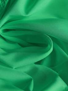 GlowEve CURVE 大码女式纯色落肩长袖单排扣休闲衬衫 - 綠色 - 查看 5