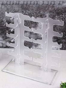 Two Rows Of Fashion Glasses Frame Glasses Display Stand, Transparent Storage, Neat, Beautiful And Practical - White - View 5