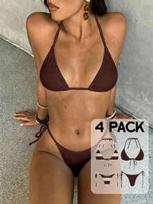 Aloruh Maillot de bain bikini deux pièces à imprimé zèbre avec col licou pour femmes, tenue de plage pour vacances d'été ensoleillées, ensemble de bikinis push-up pour femmes, maillot de bain gris à imprimé léopard tropical, tenue de plage pour femmes, vêtements de plage pour femmes, maillots de bain élégants pour femmes, maillots de bain pour femmes, maillots de bain pour femmes, maillot de bain 2 pièces pour femmes, ensemble de bikini pour femmes, bikinis pour femmes, ensembles de bikini pour femmes, ensemble de bikini, tenue d'été pour femmes, tenues de vacances à la plage pour femmes - Multicolore - Voir 7