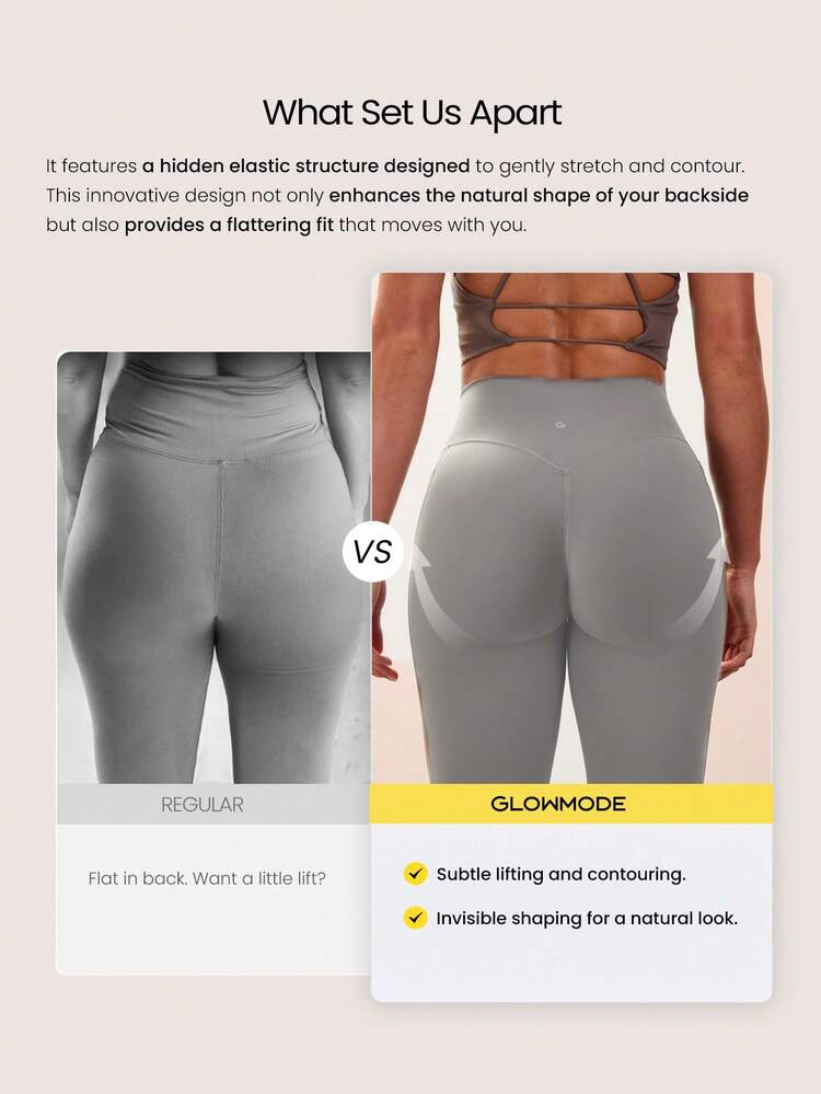 24" Peakbum Powersculpt™-Air Sculpt Flex Sweat-Wicking Cool Feel V-Waist Butt-Lifting Leggings High Impact Workout Running Training