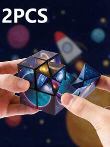 MINKOJA MINKOJA 无限魔方指尖玩具，减压益智玩具，创意礼物，培养动手能力和思维模式，家庭聚会和送礼佳品！指尖玩具，玩具，感官玩具，Jucarii，橡皮泥，磁力球 - 彩色 - 查看 6