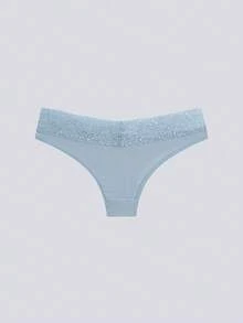 Loungeista 5pcs/Pack Random Color Lace Waist Women's Comfortable Minimalist Briefs - Multicolor - View 7
