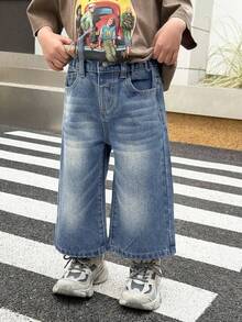 Celana Jeans Biru Longgar untuk Bayi Laki-Laki - Medium Wash - View 4
