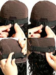 12/6/3 Pc Black Adjustable Elastic Band For Wigs Adjustable Straps For Wigs Making Tools For Making Wig Cap Accessories - Black - View 6