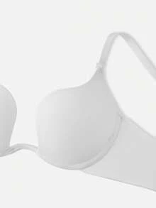 Bella Beso Solid Adjustable Strap Underwire Bra, Lingeriefor Summerfor Summer - White - View 3