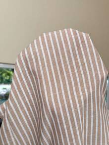 SHEIN 女士度假休闲条纹背心和裤子两件套 - 杏色 - 查看 11
