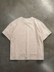Torvinic Men Street Fashion Racing Champion No.23 Print Loose Drop Shoulder T-Shirt, Holiday - Khaki - View 7