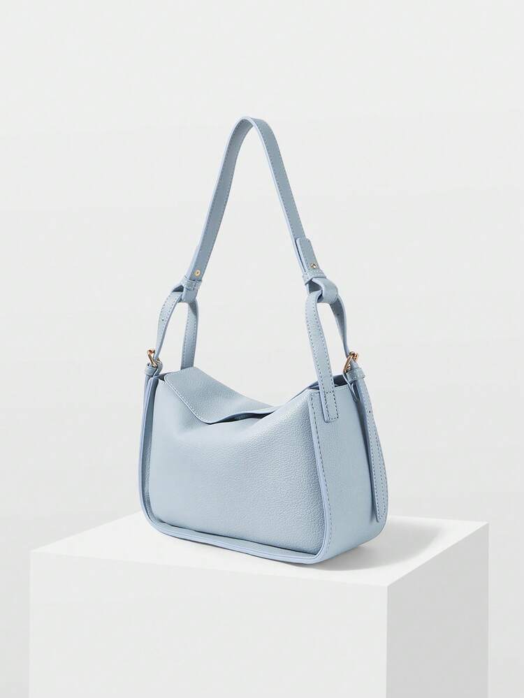WOMEN'S FASHION LIGHT BLUE SHOULDER BAG, EXQUISITE SIMPLE AND LIGHTWEIGHT PILLOW BAG, SUITABLE FOR WOMEN, MOTHERS, TEACHERS, DAILY, COMMUTING, SHOPPING MATCHING