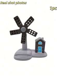 Zazumi 5Pcs Creative Windmill-Shaped Heat Insulation Mat, Foldable Anti-Scald Table Mat For Dishes & Cups, Decorative Table Ornament - Multicolor - View 9