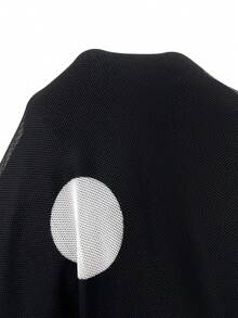 Lumalex New Sleeveless Polka Dot Ruffle Trim Dress - Black and White - View 10