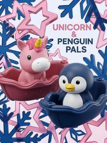 MINKOJA Animal Boat Bath Toy, Floating Water Figure With Connectable & Stackable Design, Mix-And-Match Animal Figure For Tub Play, Ideal Birthday & Holiday Gift, Pool & Bath Time Entertainment For All Ages, Versatile Floating Activity Toy - Multicolor - View 7