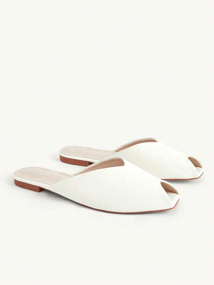 CUCCOO CHICEST French Minimalist Style Fish Mouth Muller Shoes Women's Summer Soft Sole Comfortable Commuting Half-Drag Sandals