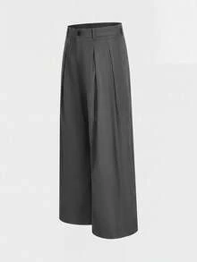 AXEPEAK Men's Casual Solid Color Loose Pants - Grey - View 5