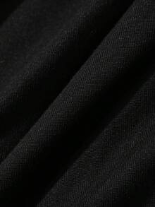 DAZY Women's Square Neck Short Sleeve Fitted T-Shirt - Black - View 6