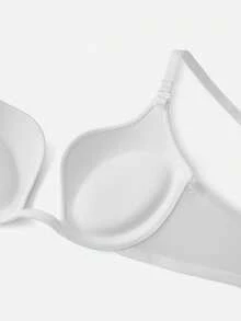 Bella Beso Solid Adjustable Strap Underwire Bra, Lingeriefor Summerfor Summer - White - View 4
