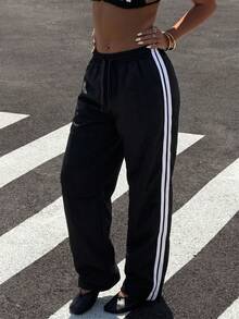 Muchica Women's Fashionable Sports Pants, Suitable For Fall - Black - View 6
