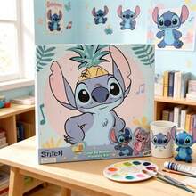 Disney 1 Stitch Digital Painting Zootopiaseries DIY Painting Set, Birthday Gift, Home Decoration, Party Gift - Blue Stitch head pineapple digital oil painting - View 6