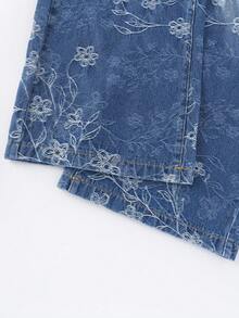 GlowEve CURVE Plus Size Women Spring/Summer Embroidered Jeans - Medium Wash - View 6
